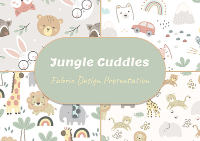JUNGLE CUDDLES-FABRIC DESIGN advertising design graphic design illustration vector visual designs