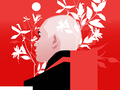2240 abstract blog illustration composition design editorial editorial portrait falt flat portrait floral flowers illustration laconic lines minimal portrait portrait illustration poster vector vector portrait