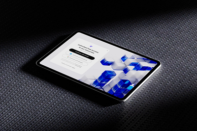 Cube Animation UI Animation 3d 3d animation 3d blender abstract abstract animation abstract shape animated mockup animation branding cube ipad mockup sign up