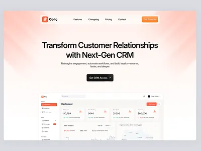 CRM/SaaS Landing Page appdesign businesssoftware cleanui crmlandingpage dashboarddesign datadrivendesign designinspiration digitalproduct landingpagedesign marketingtech moderndesign productdesign saasdesign saasui softwaredesign techdesign userexperience uxui webappdesign webdesign