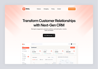 CRM/SaaS Landing Page appdesign businesssoftware cleanui crmlandingpage dashboarddesign datadrivendesign designinspiration digitalproduct landingpagedesign marketingtech moderndesign productdesign saasdesign saasui softwaredesign techdesign userexperience uxui webappdesign webdesign