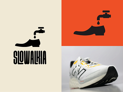 SLOWALKIA 2025 branding design foot graphic design illustration logo minimal logo shoe typography vector walk