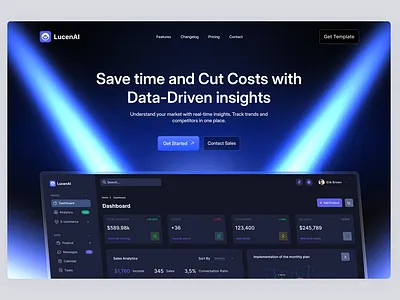 AI SaaS Landing Page appdesign businesssoftware cleanui crmlandingpage dashboarddesign datadrivendesign designinspiration digitalproduct landingpagedesign marketingtech moderndesign productdesign saasdesign saasui softwaredesign techdesign userexperience uxui webappdesign webdesign