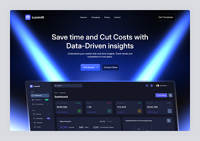 AI SaaS Landing Page appdesign businesssoftware cleanui crmlandingpage dashboarddesign datadrivendesign designinspiration digitalproduct landingpagedesign marketingtech moderndesign productdesign saasdesign saasui softwaredesign techdesign userexperience uxui webappdesign webdesign