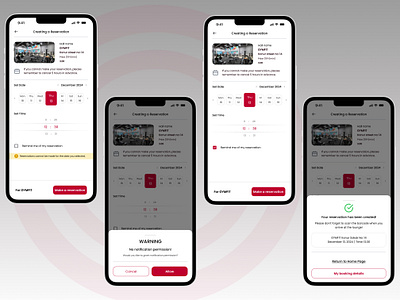 🎯 Creating a Reservation — GetFit App UI 📱 ui