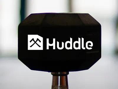 Huddle Fitness brand refresh black and white branding crossfit gym logo refresh sport training weightlifting
