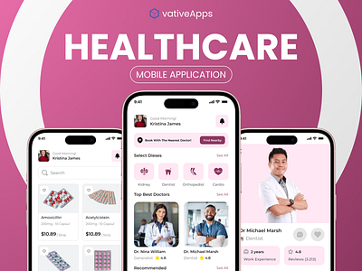 Healthcare Mobile App Design app design app development case study figma health care app health care app ui mobile app mobile app design mobile app ui mobile ui ui uiux ux