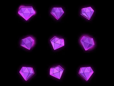 Casino 3D Icons (Gems, Coins) 3d icons branding casino branding casino icons graphic design