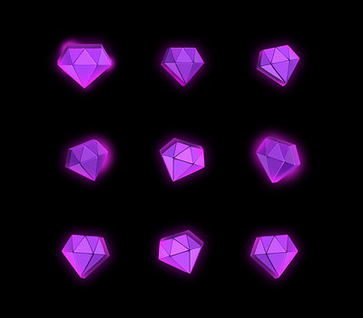 Casino 3D Icons (Gems, Coins) 3d icons branding casino branding casino icons graphic design