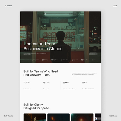 Vistora - Product Showcase Landing Page clean design landingpage modern saas ui ux web web3 website