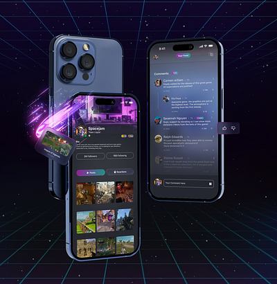 UI/UX Design for games streaming Mobile App graphic design ui