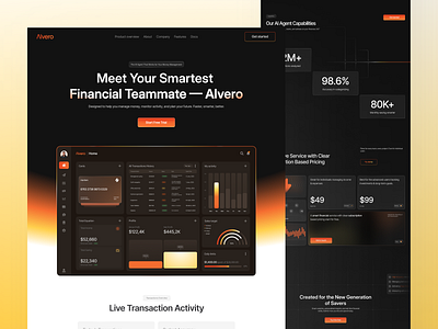 Clean Finance Dashboard UI for Smart Spending & Income Insights dashboard design fintech home page landing page minimal ui ui design uiux uiux design ux web design website website design