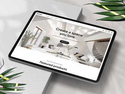 Online shop hero section clean design hero hero section homepage interface ipad view landing page opening section ui ui design ux ux design web design webdesign whitespace