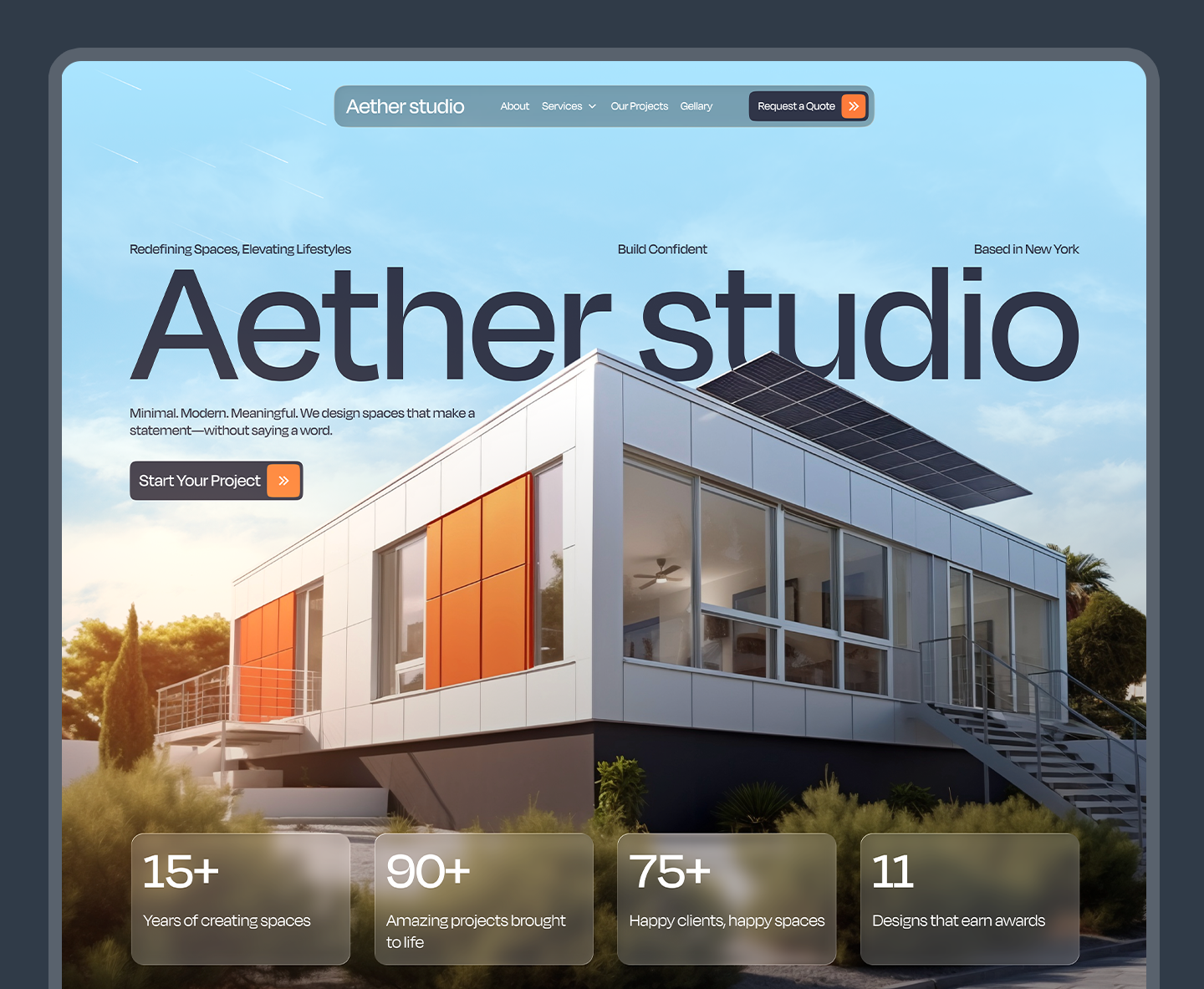Architecture website landing page architecture website case study clean aesthetic futuristic web design minimal interface modern ui design responsive web design ui ui ux uxui showcase