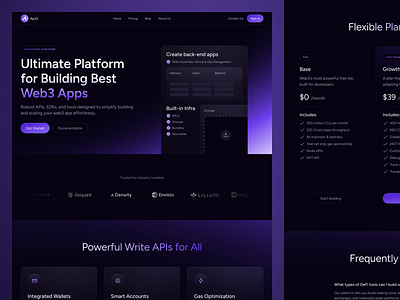 APIQ — Web3 Blockchain Website Framer Template ai ai website blockchain clean dark dark website gradient landing page landing page design nft saas saas website ui ux web design web3 web3 website website website design