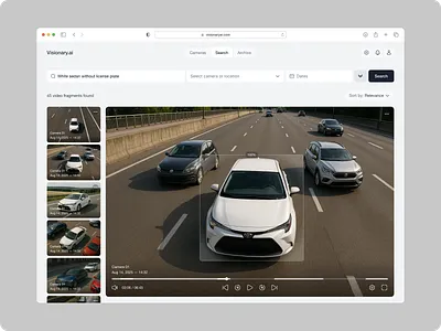 Web App UX/UI for AI-Powered Surveillance & Object Tracking ai app app design artificial intelligence mobile design object detection saas ui ui design ui ux ux design video surveillance web app