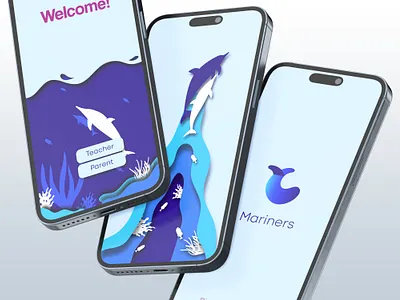 Mariners App app branding colors graphic design logo marine life sea ui ui ux ux design