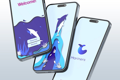 Mariners App app branding colors graphic design logo marine life sea ui ui ux ux design