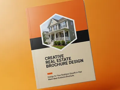Vibrant Real Estate Brochure Design: Boosting Business Growth branding brochure design business growth creative design digital art graphic design home showcase marketing materials minimalist design modern layout orange palette photography integration real estate residential property typography visual communication