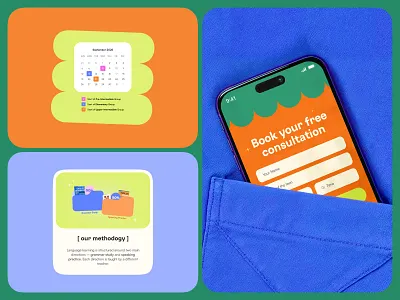 Branding, Typography, Color Palette for Language School branding color palette logo typography ui ui design ux ui visual design