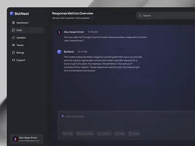 Botnest — AI Chat Bot ai assistant ai chat ai chatbot ai chatbot design artificial intellegence chat bot chatbot ui chatgpt dashboard design system product product design ui uiux user interface ux virtual assistant