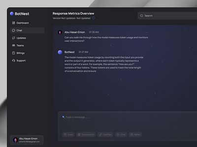 Botnest — AI Chat Bot ai assistant ai chat ai chatbot ai chatbot design artificial intellegence chat bot chatbot ui chatgpt dashboard design system product product design ui uiux user interface ux virtual assistant