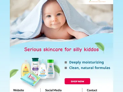 Baby Care Products Post animation branding design graphic design illustration logo motion graphics typography ui vector