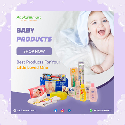 Johnson's Baby Product Post animation branding design graphic design illustration logo motion graphics typography ui vector
