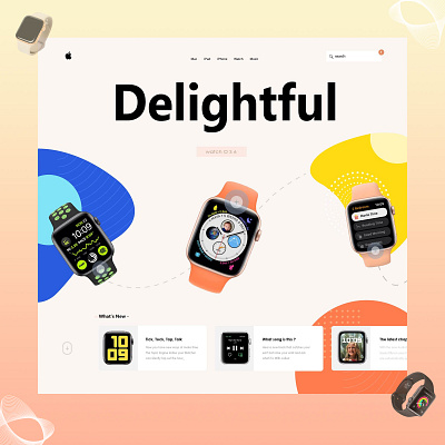 Apple Watch Home Page animation branding design graphic design illustration logo motion graphics typography ui vector