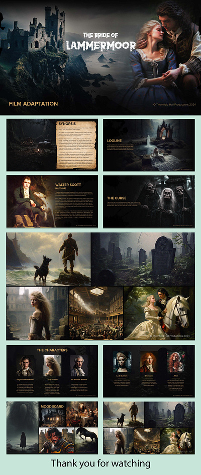 The Bride of Lammermoor | Movie Pitch Deck adobe photoshop creative presentation design design pitch deck fil film film adaptation film deck film pitch film pitch deck film presentation graphic design historical film movie adaptation movie pitch deck pitch deck pitch deck design pitch deck movie pitch deck template powerpoint presentation
