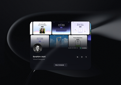 Portfolio card interaction application design interaction interface portfolio ui uiux