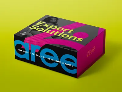 Aree Expert Solutions aree black bold box branding campaign closed consultant expert green mailer marketing modern outside packaging political solutions strategic strategy vibrant