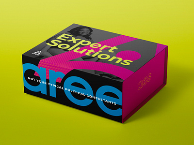Aree Expert Solutions aree black bold box branding campaign closed consultant expert green mailer marketing modern outside packaging political solutions strategic strategy vibrant
