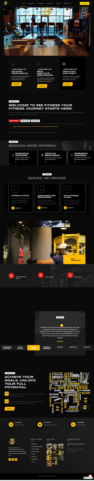 GYM & Fitness Website Design for - 365 FITNESS design fitness website design graphic design gym illustration