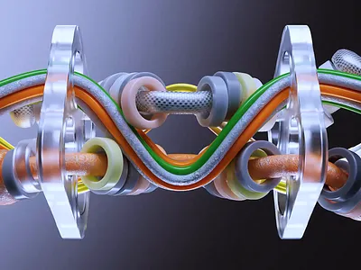 Elastic Mechanics — 3D Web Hero Animation 3d 3d art 3d illustration 3d motion ai animation branding c4d cinema 4d design graphic design illustration motion graphics ui web