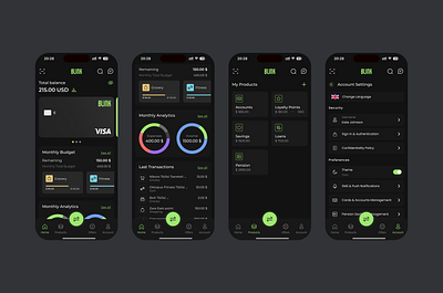 "BLINK" Mobile Bank Concept branding design logo mobile design ui ux