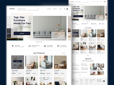 Furniture eCommerce Website UI Design branding cleanui design figma figmadesign furniture illustration landing page minimaldesign ui ui ux web uidesign uxdesign