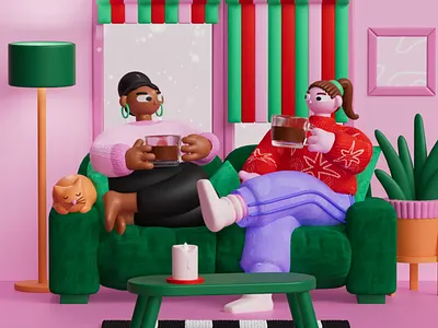 HomeSeet 3d design illustration