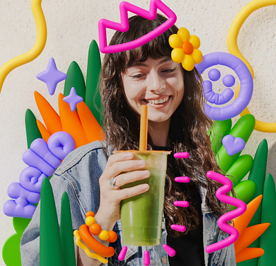 Quuen smile illustration logo photo
