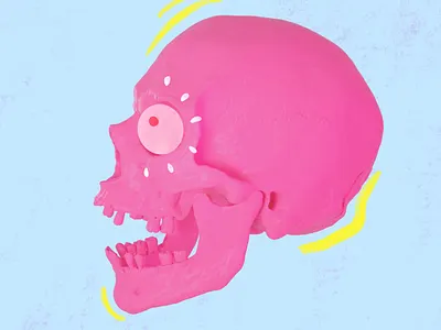Skelet Cry design illustration photo