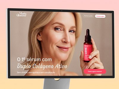 Maria Glamour Beauty Serum art direction beauty beauty product beauty web branding facial serum landing page serum skin care skin care landing page skin care website ui ui ux user experience user interface ux web design web design inspiration web ui website