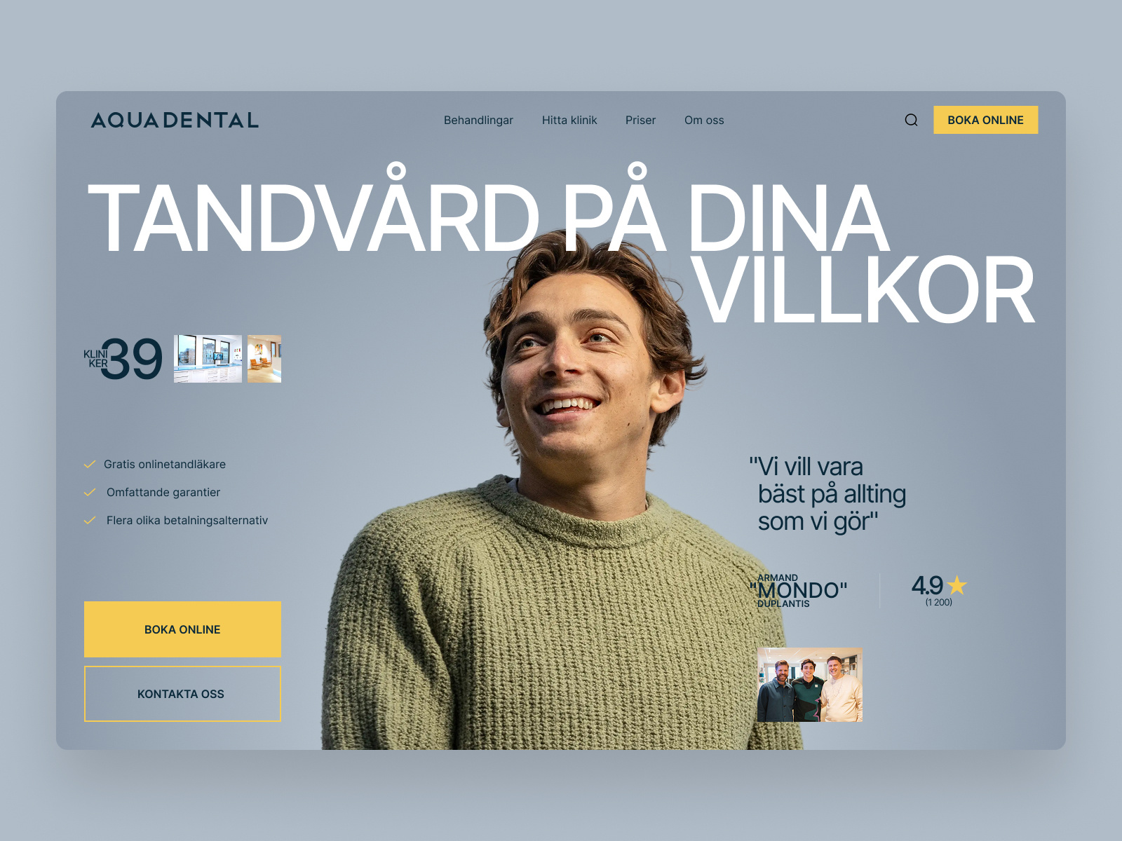 The hero section (conception) for a modern dental website 🦷 concept dentist design hero section ui ux website