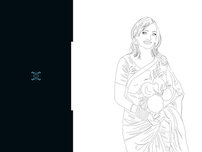 Portrait Practice_ Afsana Ara Bindu_In Lines_21 illustration