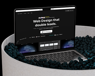 ⚡️🔥 Modern Web Design for Agencies agency landing page conversion web design dark mode website freelance ui designer graphic design landing page ui modern web interface neon ui design ui ui design uiux design user experience user interface ux ux design web design for agencies