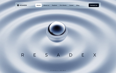 Resadex Landing page 3D animation 3d 3d animation 3d art ai agents e commerce hero hero image hero section homepage icons landing landing page landingpage web web design webdesign website