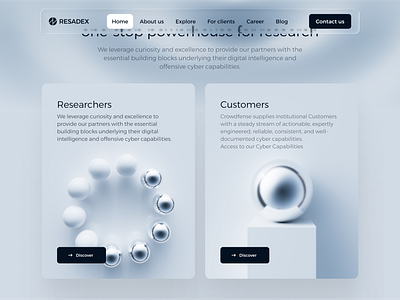 Resadex landing page 3D icons 3d 3d animation ai agents e commerce finance fintech hero hero image hero section icons landing landing page landingpage web web design webdesign