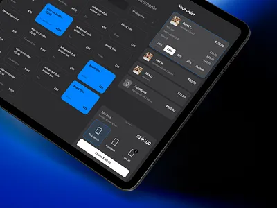 Register point of sales and calendar ipad app admin dashboard calendar cashier checkout dark mode dashboard event meeting modular planner point of sales pos restaurant schedule scheduling terminal