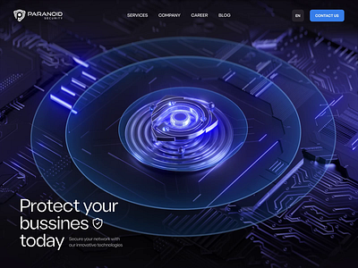 Paranoid Landing page 3D animation 3d 3d animation ai agents e commerce finance fintech hero hero image hero section homepage icons landing landing page landingpage web web design webdesign website