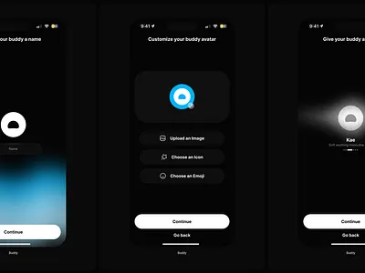 AI Buddy Assistant Mobile App Flow 01 3d ai ai assistant android app animation app chatgpt clean google gpt grok helper ios app mobile app search ui voice