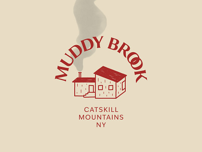 Muddy Brook Cabin airbnb branding cabin design doodle elegant flat graphic design home house illustration logo luxury minimal nature retro simple vector vintage